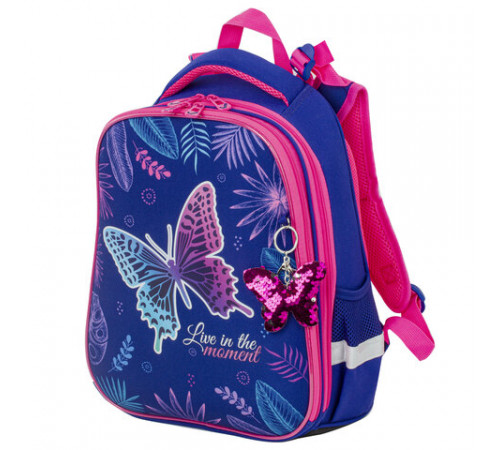 Ранец BRAUBERG PREMIUM, 2 отделения, с брелком, 'Beautiful butterfly', 38х29х16 см, 229901 Ранец BRAUBERG PREMIUM, 2 отделения, с брелком, 'Beautiful butterfly', 38х29х16 см, 229901