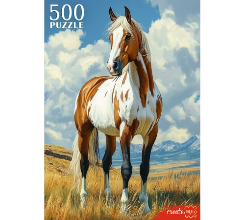 ПАЗЛЫ 500 элементов. ЛОШАДЬ В ГОРАХ  (арт.Ф500-1737)