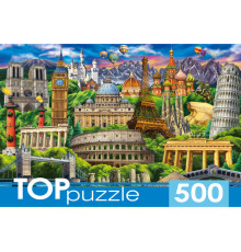 TOPpuzzle. ПАЗЛЫ 500 элементов. ДОСТОПРИМЕЧАТЕЛЬНОСТИ МИРА