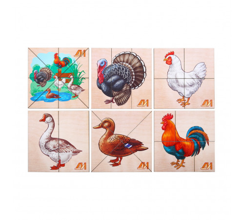 Сложи картинку Птицы на ферме