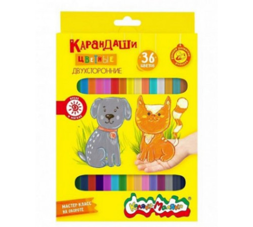 Набор цветн. каранд Каляка-Маляка двухсторонние 36 цв. шестигран. корп. дерев. карт. уп.