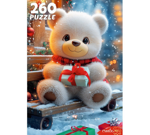 Пр.п.ПАЗЛЫ 260 элементов. МИШКА С ПОДАРКАМИ (арт.П260-7610)