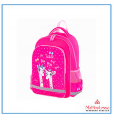Рюкзак ПИФАГОР SCHOOL для начальной школы, Giraffes, 38х28х14 см, 229992