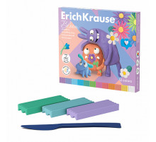 Пластилин классический ErichKrause Jolly Friends Pastel Bloom 12 цветов со стеком, 216 г (в коробке 12 шт)61354