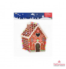 Пр.п.Силиконовая новогодняя наклейка Сладкий домик 25*25 см Собственная разработка НУ-6618
