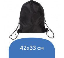 Мешок для обуви BRAUBERG ПРОЧНЫЙ, на шнурке, черный, 42x33 см