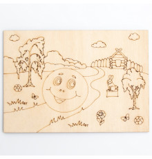 Дощечка для выжигания и росписи -Колобок-