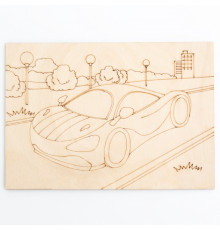 Дощечка для выжигания и росписи -Машина-