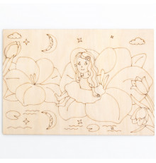 Дощечка для выжигания и росписи -Дюймовочка-