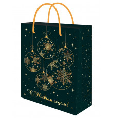 Dream cards Пакет подарочный с мат.лам. и тис.фол.18х23х10 см (M) Зеленые шарики, 190гППК-2299