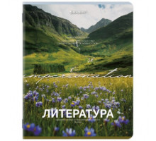 Тетрадь предметная КЛАССИКА ПРИРОДА 48 л., обложка картон, ЛИТЕРАТУРА, линия, подсказ, BRAUBERG, 405090