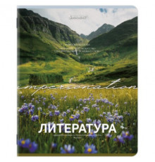 Тетрадь предметная КЛАССИКА ПРИРОДА 48 л., обложка картон, ЛИТЕРАТУРА, линия, подсказ, BRAUBERG, 405090