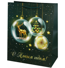 Dream cards Пакет подарочный с мат.лам. 26,4х32,7х13,6 см (L) Символ праздника, 190г ППК-2344