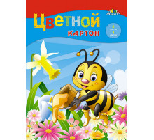 Цветной картон А3 8л 8цв.