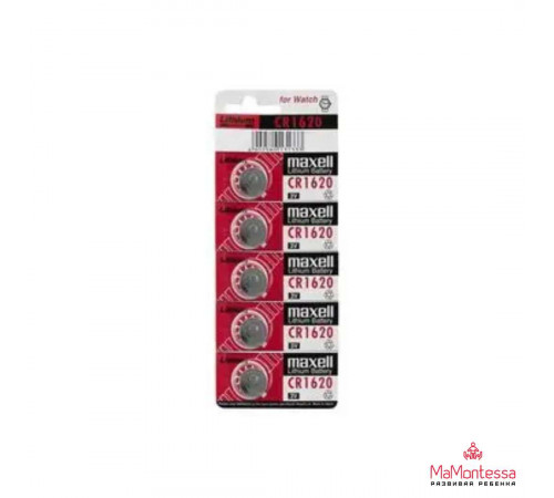 Батарейка литиевая MAXELL CR1620 дисковая 3В бл/5