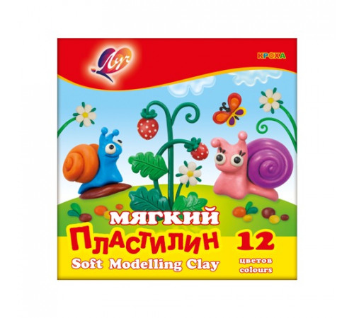 Пластилин мягкий -Кроха-  12 цветов 23С 1484-08
