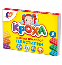 Пластилин мягкий -Кроха- 8 цветов 25С 1551-08