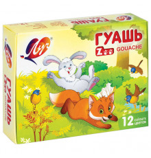 Гуашь - ZOO - 12 цветов по 15 мл 19С 1252-08
