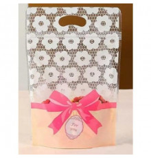 Пакет подарочный БАНТ РОЗОВЫЙ (15*22) Зип-Лок (10/50/500)