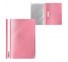 Папка-скоросшиватель пластиковая ErichKrause Diagonal Pastel, A4, розовый (в пакете по 20 шт.) 53659