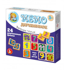 Настольная деревянная игра Мемо «Веселые числа». Издательство: Десятое королевство