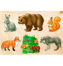 Лесные животные (пазл) ДИ103