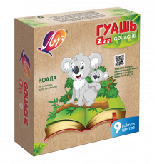 Гуашь - ZOO - 9 цветов по 15 мл 25С 1532-08