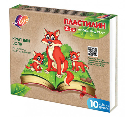 Пластилин -ZOO- 10 цветов 29С 1721-08 Пластилин -ZOO- 10 цветов 29С 1721-08