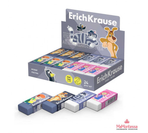 Ластик ErichKrause Простоквашино (в коробке по 24 шт.)60776