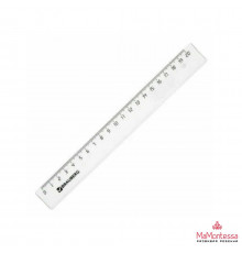 Линейка пластиковая 20 см, BRAUBERG, прозр. тон. 210606