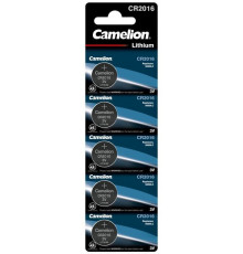 Батарейка литиевая CAMELION CR2016 дисковая 3В бл 5