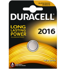 Батарейка литиевая DURACELL DL-CR2016 дисковая 3В бл 1