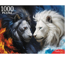 ПАЗЛЫ 1000 элементов. ЧЕРНЫЙ И БЕЛЫЙ ЛЕВ (арт.П1000-3062 )