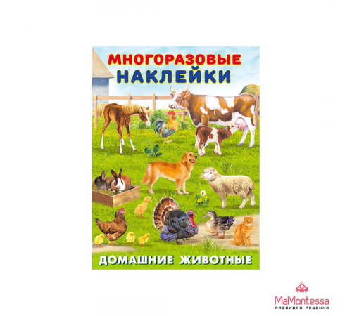 Книжки с многоразовыми наклейками. Мир вокруг нас. Домашние животные
