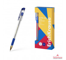Ручка шариковая ErichKrause ULTRA-30 Gold Stick&Grip Classic 0.7, Super Glide Technology, цвет чернил синий (в коробке по 12 шт.)61109