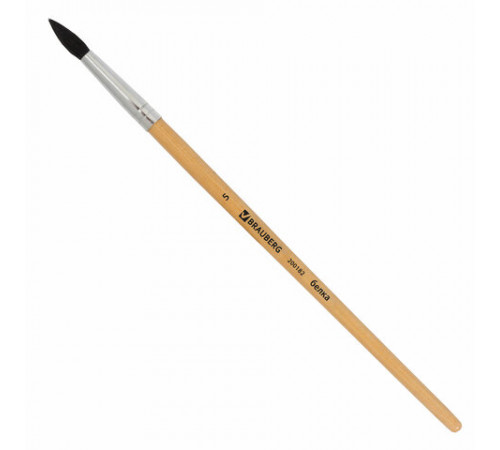 Кисть BRAUBERG, белка, круглая, № 5, 200182