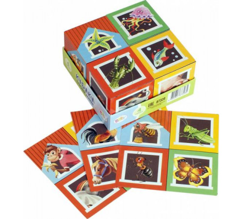 Кубики Baby Step 4шт.Строим домик. Издательство: Step Puzzle