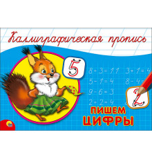 КАЛЛИГРАФИЧЕСКАЯ ПРОПИСЬ А5. альбомная. ПИШЕМ ЦИФРЫ