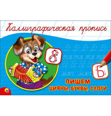 КАЛЛИГРАФИЧЕСКАЯ ПРОПИСЬ А5. альбомная. ПИШЕМ ЦИФРЫ, БУКВЫ, СЛОГИ