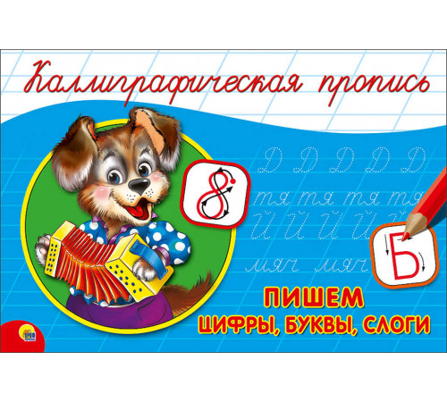 КАЛЛИГРАФИЧЕСКАЯ ПРОПИСЬ А5. альбомная. ПИШЕМ ЦИФРЫ, БУКВЫ, СЛОГИ