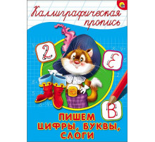 КАЛЛИГРАФИЧЕСКАЯ ПРОПИСЬ А4. ПИШЕМ ЦИФРЫ, БУКВЫ, СЛОГИ