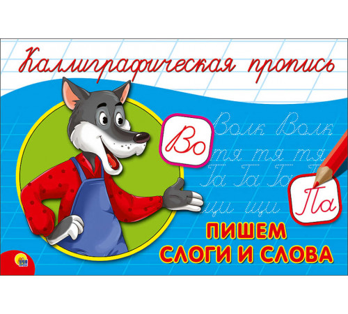 КАЛЛИГРАФИЧЕСКАЯ ПРОПИСЬ А5. альбомная. ПИШЕМ СЛОГИ И СЛОВА