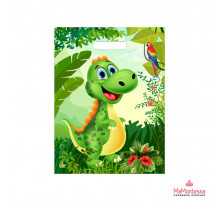 Пакет 31*40=60 Динозаврик Ламинат  прор (50-500) №16