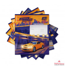 Тетрадь школьная ученическая ErichKrause Sport Car, 18 листов, клетка, выборочный УФ-лак  60566