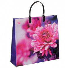 Сумка подар. (30*30*14) Хризантемы на сиреневом (1-40)№16
