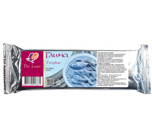 Глина для лепки голубая, 250г 32С 2134-08