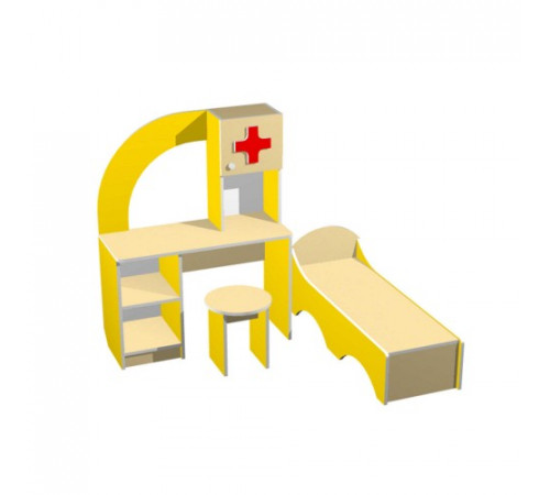 Набор мебели Больничка Пилюлькин (стол, табуркт, кушетка)