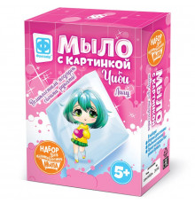 Мыло с картинкой Чиби Лилу с зелеными волосами