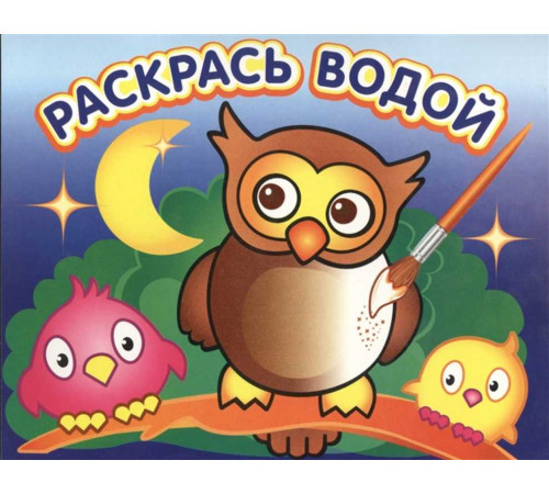 Водная раскраска -Мудрая сова-