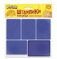 Каляка-Маляка Штампики контурные Для мальчиков 4шт  с чернилами ШККМ-М